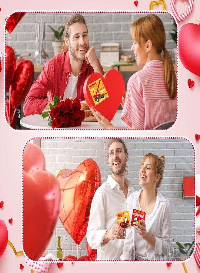 Dunzoom 60 Pcs Valentine‘s Day Gift Stickers Religious Construction Sticker Labels Set Happy Valentine‘s Day Gift Exchange Card Stickers Decorations for Valentines Party Classroom - Image 5